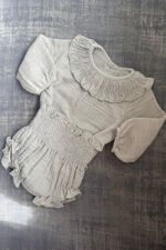 Calamaro beige top and jam pants set