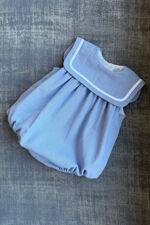 Be chic dusky blue linen romper