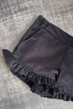 Phi black velvet shorts 