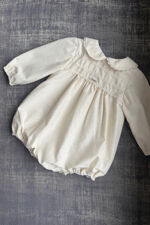Foque cream long sleeve romper 