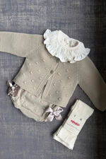 Juliana beige cardigan and jam pants set 