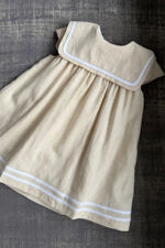Be chic beige linen dress