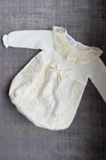 Juliana cream lace collar romper