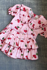 Phi cherry print skort set