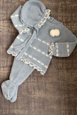 Juliana dusky blue knitted set