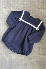 Be Chic navy jersey sailor romper