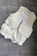 Puro Mimo Thea boucle short and gilet set
