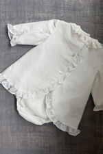 Foque cream bow dress and knickers 