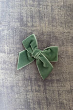 Condor sage velvet hair bow