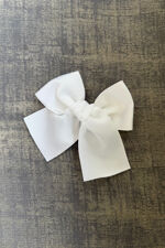 Condor white large grossgrain hair bow