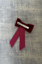 Condor burgundy coquette velvet hair bow