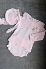 Juliana baby pink pom pom jam pant set
