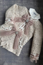 Naxos beige tweed blazer set
