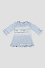 Foque blue sheep wool blend dress