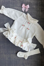 Phi ivory viella flower jam pants set