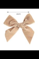 Condor nougat velvet hair bow