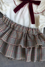 Phi brown sequin tartan set