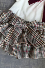 Phi brown sequin tartan set