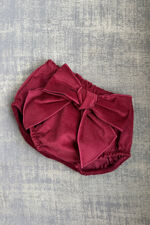 Calamaro burgundy cord bow jam pants 