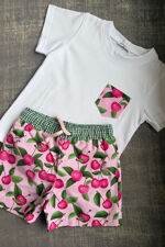 Rochy boys cherry print swim short and t shirt set