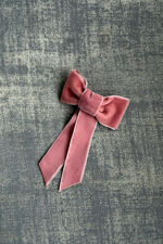 Condor dusky pink coquette velvet hair bow