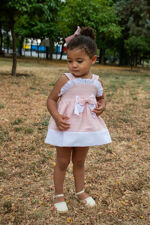 Naxos girls pink bow dress 