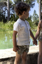 Calamaro boys palm tree shorts set