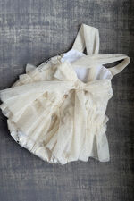 Naxos cream tulle bow romper 