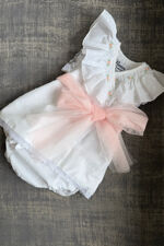 Naxos white and pink tulle dress and knickers set