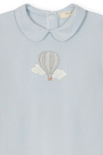Baby Gi blue hot air balloon babygrow