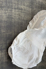 Calamaro white swiss dot romper