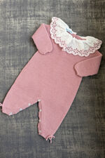 Juliana dusky pink knitted romper