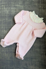 Calamaro pink frill collar babygrow
