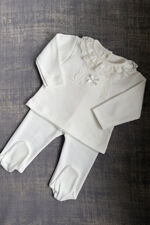Rapife ivory lace trim two piece set