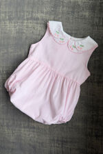 Phi cherry embroidered collar romper 