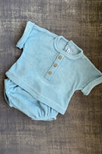 Calamaro blue towelling jam pants set