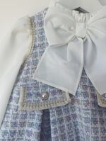 Rochy blue tweed bow dress