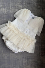 Naxos cream tulle dress and knickers set