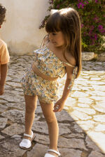 Calamaro lemon print shorts and crop top set