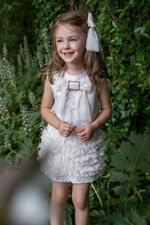 Naxos cream lace tulle dress