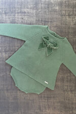 Condor sage bow knitted set