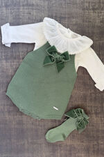 Condor sage bow romper