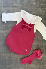 Condor beet bow romper