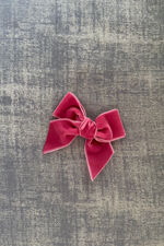 Condor beet pink velvet hair bow