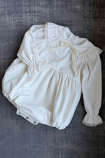 Be chic cream velvet collared romper 