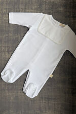 Baby Gi white panel babygrow