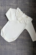 Aspen cream long sleeve collared vest