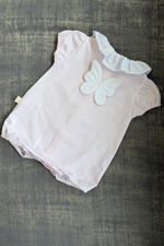 Baby Gi pink butterfly romper