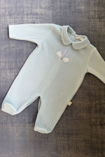 Baby Gi mint velour hot air balloon babygrow