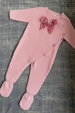 Condor dusky pink knitted babygrow